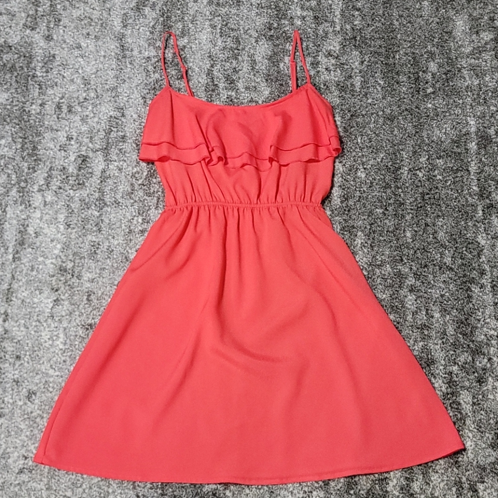 Coral orange summer dress